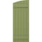 Ekena Millwork Americraft 6-Board (2 Batten) Wood Joined Board-n-Batten Shutters w/Ellipt Top, ARW101BE621X77MGH, PR ARW101BE621X77MGH - alternate 7
